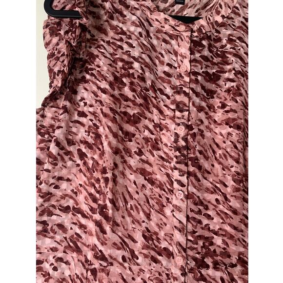 Simply Vera Wang Ruffle Sleeveless Button Down Maxi Sundress With Pockets XL - Picture 3 of 9